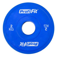 Диск обрезиненный цветной d51мм, 2кг Profi-Fit