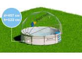 Круглый купольный тент Pool Tent на бассейн d457см PT457-G серый