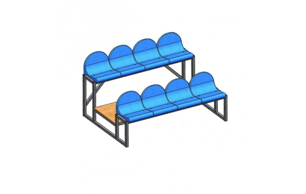 Трибуна для зрителей на 8 мест (цвет черный) Dinamika ZSO-004254 600_380