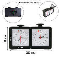 Шахматные часы, двойные, 11х20х5см, 1АА LEAP PQ9905