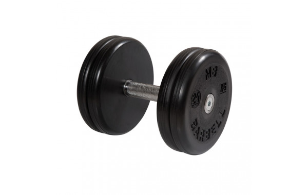 Гантель классик с вращающейся ручкой хром 24 кг MB Barbell MB-FdbEM-B24 600_380