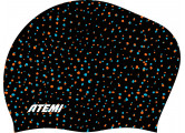 Шапочка для плавания Atemi long hair cap Point black TLH1PB принт