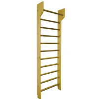 Шведская стенка деревянная с турником (перекладина бук), стойки 135х35мм 100x260 см Spektr Sport