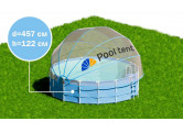 Круглый купольный тент Pool Tent на бассейн d457см PT457-B синий