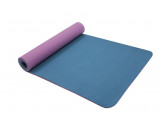 Коврик для йоги и фитнеса 183x61x0,6см Bradex TPE двухслойный SF 0402 фиолетовый,голубой
