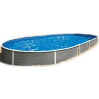 Морозоустойчивый бассейн овальный 550х370х120см Azuro Rattan комплект Standart (фильтр Poolmagic) 54132