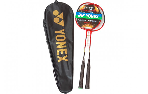 Набор для бадминтона 2 ракетки в чехле Yonex Replika E43163-2 красный 600_380