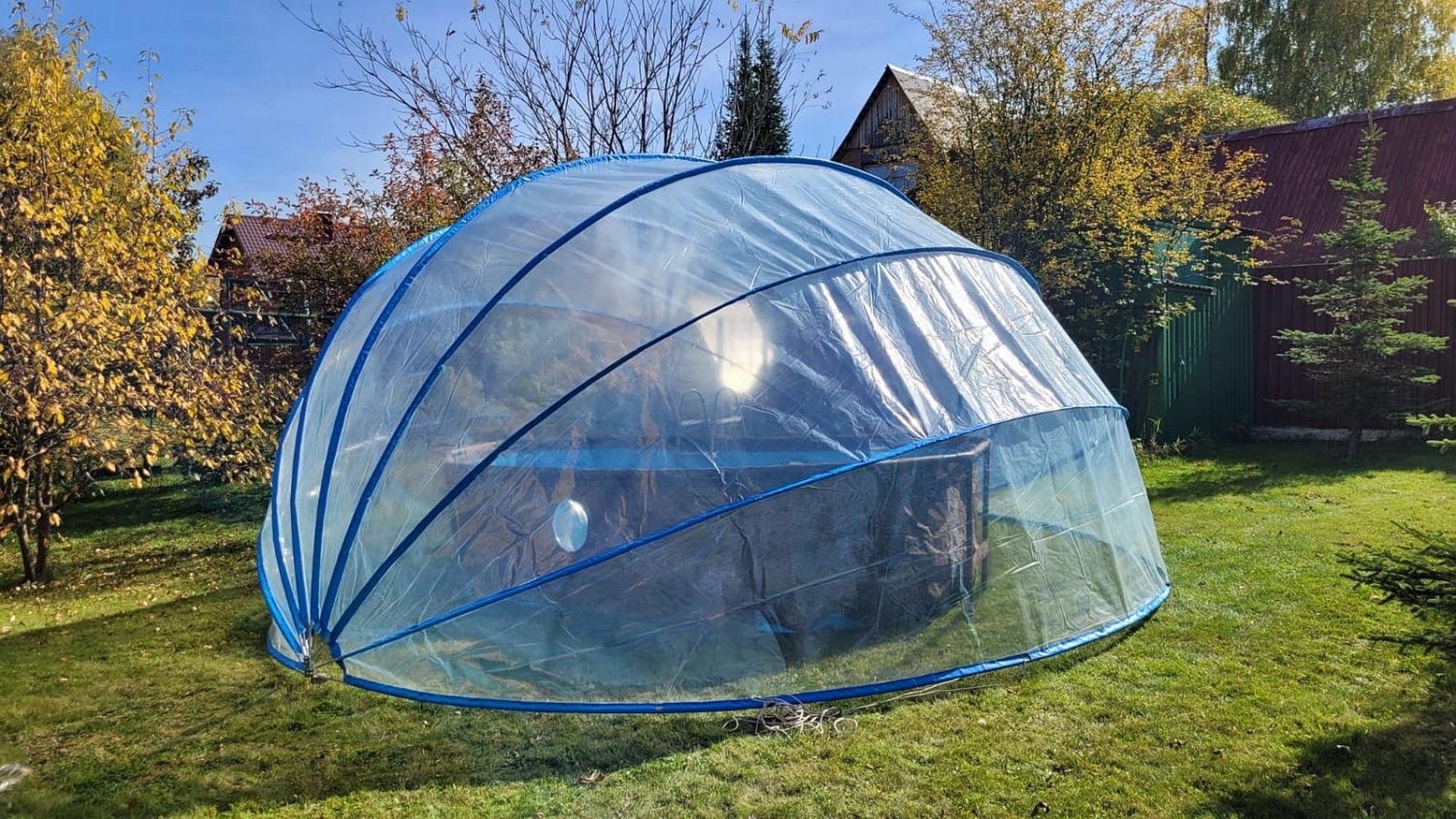 Круглый купольный тент павильон d450см Pool Tent для бассейнов и СПА PT450-B синий 2000_1125