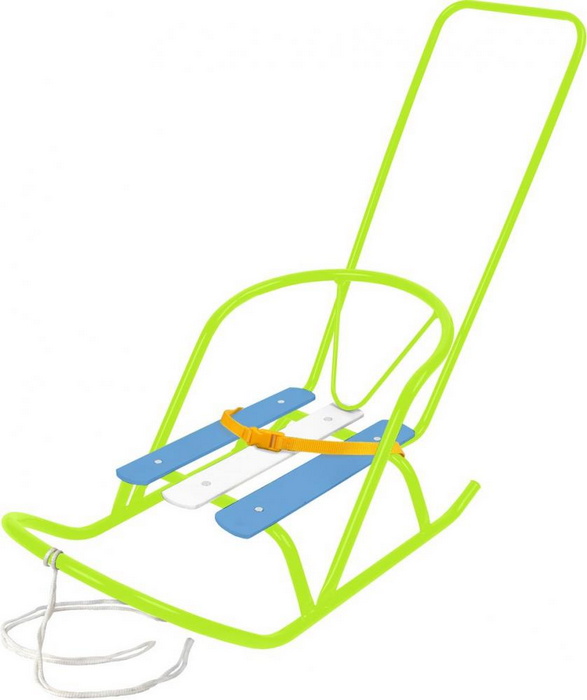 Санки кукольные Ника СКУ2 Лимонный с толкателем СКУ2/Л 587_700