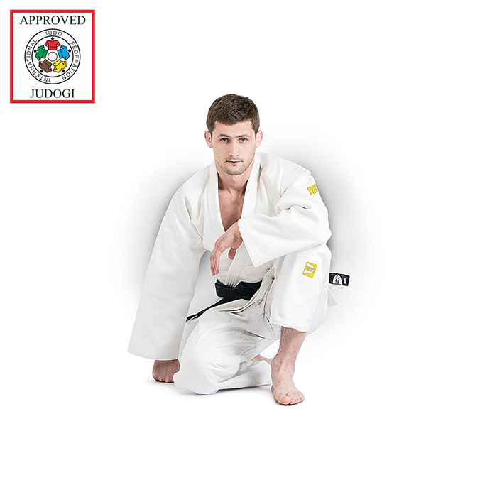 Кимоно дзюдо Green Hill Professional gold IJF approved JSPT-10361, белое 700_700