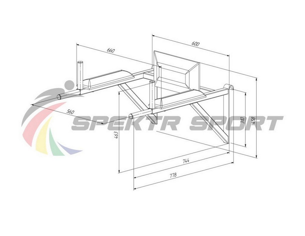 Тренажер брусья-пресс навесной Spektr Sport Школьник 1, белый 1037_800