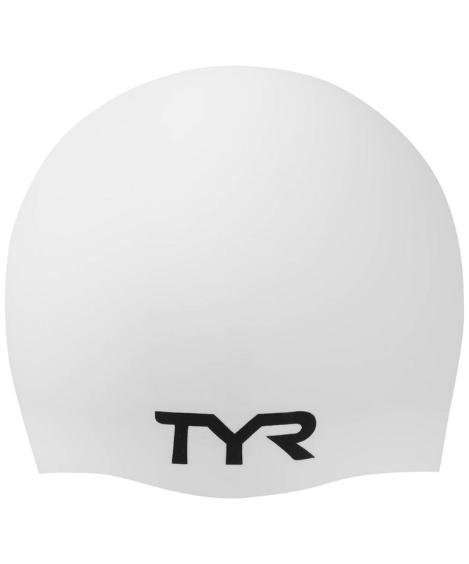 Шапочка для плавания TYR Wrinkle Free Silicone Cap LCS\100 белый 665_800