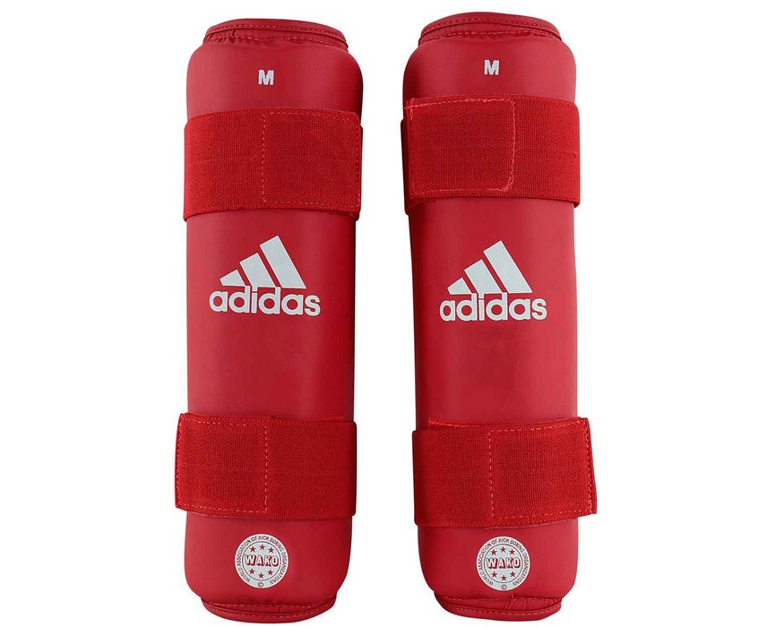 Защита голени Adidas WAKO Kickboxing Shin Guards красная adiWAKOSG01 856_700