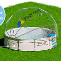 Круглый купольный тент Pool Tent на бассейн d457см PT457-G серый 120_120
