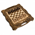 Шахматы + нарды резные Haleyan c Араратом 40 с ручкой kh116 120_120