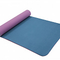 Коврик для йоги и фитнеса 183x61x0,6см Bradex TPE двухслойный SF 0402 фиолетовый,голубой 120_120